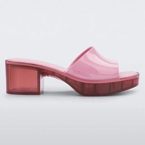 Melissa Pink and Rose Two-Tone Block Heel Slide